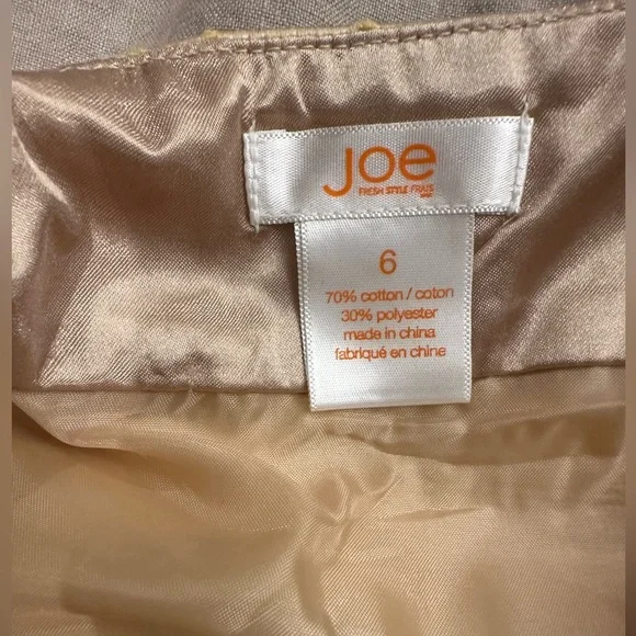 Joe Fresh Yellow and Cream Floral Jacquard Pencil Skirt - Picture 6 of 6